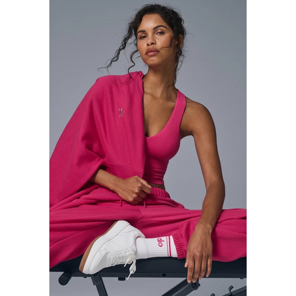 Alo Yoga Accolade Sweatpant Pink Summer Crush L - Picture 5 of 13